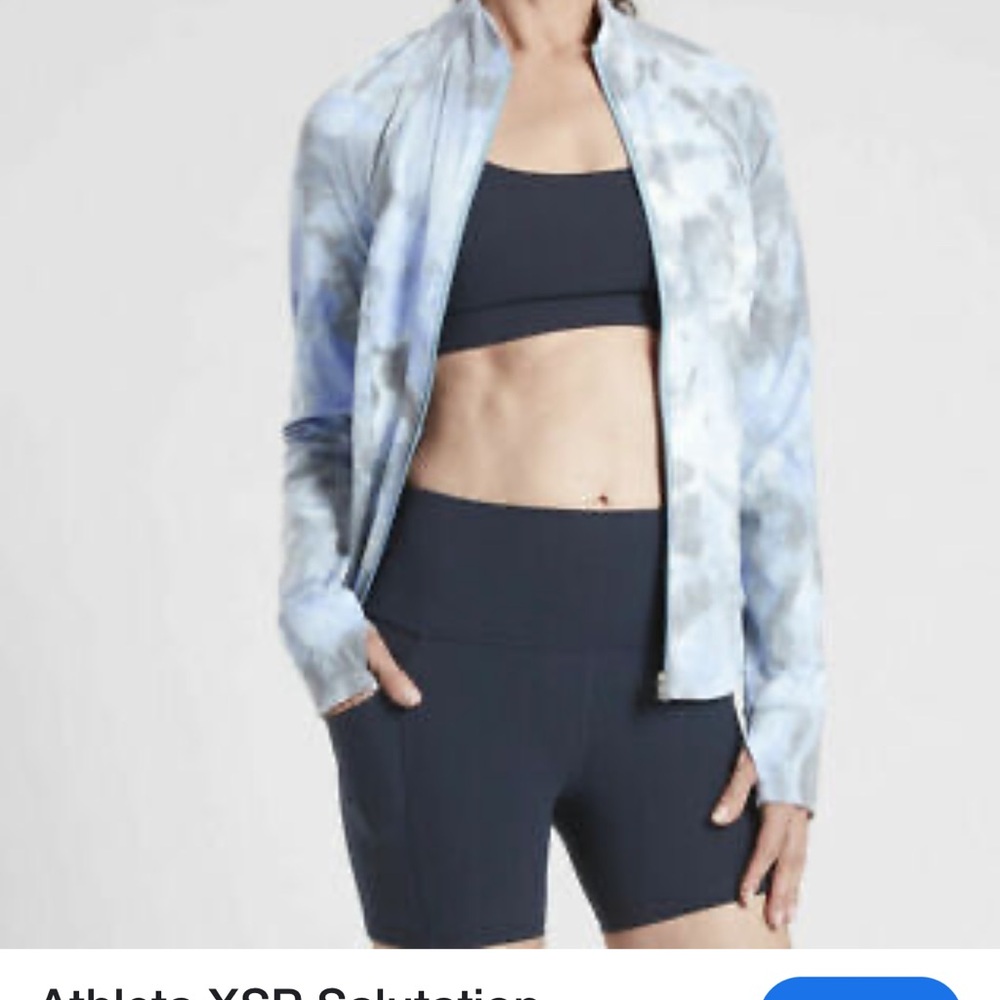 Athleta Salutation Jacquard Jacket Sz M